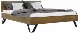 Łóżko dębowe TORO Classic orzech 180x200 Soolido Meble dębowe - Łóżka - miniaturka - grafika 1