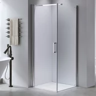 Kabiny prysznicowe - Kabina prysznicowa 100x100 kwadratowa drzwi pełne uchylne KZ1190C - miniaturka - grafika 1