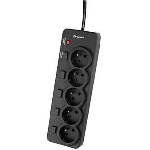 Listwa TRACER PowerGuard Pro TRALIS46975 (1.8 m) Czarny - Listwy zasilające - miniaturka - grafika 1