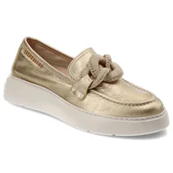 Półbuty damskie - Złote Półbuty Hispanitas Wsuwane Obuwie Damskie - miniaturka - grafika 1