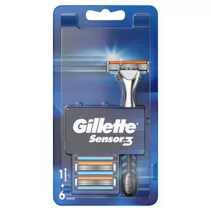 Gillette Maszynka Do Golenia SENSOR3 + 6 Wkładów - Maszynki do golenia i wkłady - miniaturka - grafika 1