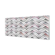 Tablice i flipcharty - Nowoczesny panel kuchenny Kolorowa jodełka 125x50 cm - miniaturka - grafika 1