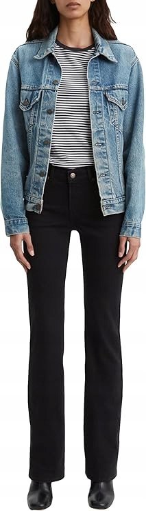 LEVI'S BOOTCUT DAMSKIE SPODNIE JEANSOWE BAWEŁNIANE CZARNE 31/32 17CA