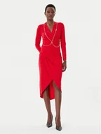 Sukienki - Rinascimento Sukienka koktajlowa CFC0020146002 Czerwony Slim Fit - miniaturka - grafika 1