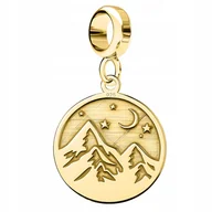 Wisiorki - Złoty CHARMS z Górami Tatrami SREBRO 925 Tatry Góry Natura POZŁACANY 585 - miniaturka - grafika 1