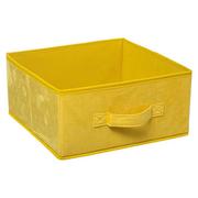 Pudełka i szkatułki - Pojemnik tekstylny 31x15 cm Yellow welur - miniaturka - grafika 1