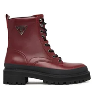 Botki damskie - Trzewiki Guess FLFB2D LEA10 Bordowy - miniaturka - grafika 1