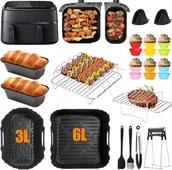 Akcesoria i części AGD - ZESTAW AKCESORIÓW AIRYFYER PHILIPS DUAL BASKET SERIES 3000-5000 FOREMKI - miniaturka - grafika 1