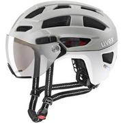 Kaski rowerowe - UVEX finale visor, kask rowerowy unisex-dorosły, sand - white mat, 52-57 cm 1015 - miniaturka - grafika 1