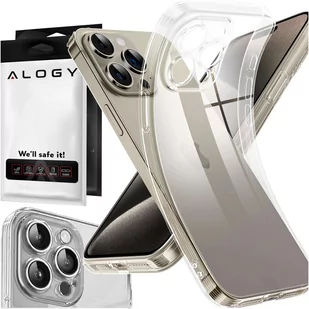 Etui do iPhone 15 Pro obudowa Case silikonowe przezroczyste ochrona aparatu osłona obiektywów Alogy Slim - Etui i futerały do telefonów - miniaturka - grafika 1