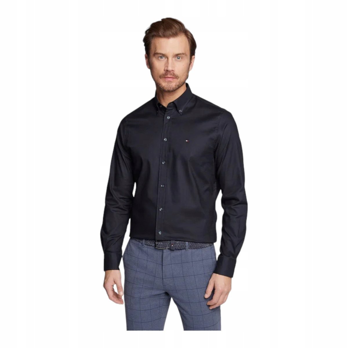 TOMMY HILFIGER MĘSKA KOSZULA CL FLEX OXF RF SHIRT GRANATOWA r.42
