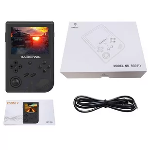 ANBERNIC RG351V Retro Game Console Handheld 16GB, Gaming Console Emulator for NDS, N64, DC, PSP Games - Black - Konsole i gry retro - miniaturka - grafika 4