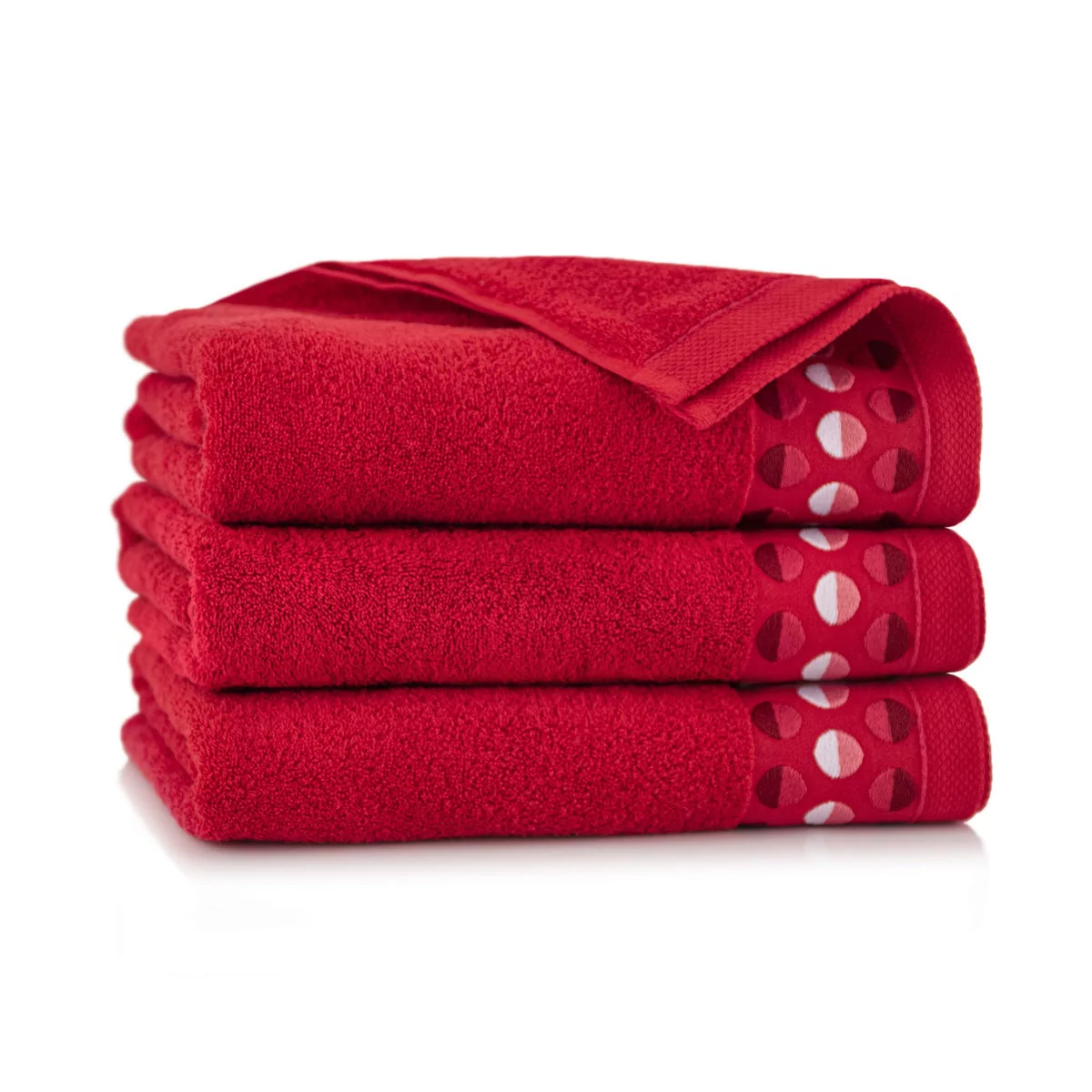 Zwoltex Ręcznik bawełniany czerwony 9242BC 9242BC SAM 50x90