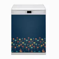 Dekoracje domu - Mata Bluedecor Magnes na zmywarkę, Kolorowe domy 60x80 - miniaturka - grafika 1