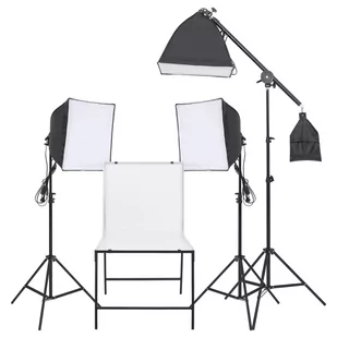 vidaXL Zestaw oświetleniowy do studia ze stołem fotograficznym - Lampy studyjne - miniaturka - grafika 1