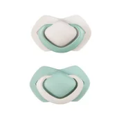 Smoczki uspokajające - canpol Babies Zestaw smoczków uspokajających silikonowych symetrycznych Pure Color 6-18 m, zielony - miniaturka - grafika 1