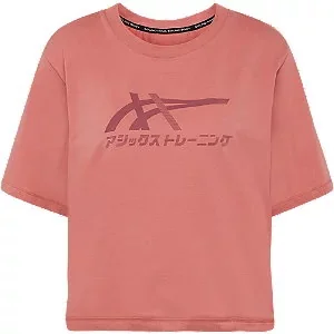 Asics T-Shirt - Damskie - Kolor: Red - Rozmiar: S - Koszulki i topy damskie - miniaturka - grafika 1