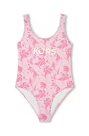 Stroje kąpielowe dla dziewczynek - Michael Kors jednoczęściowy strój kąpielowy dziecięcy kolor różowy - miniaturka - grafika 1