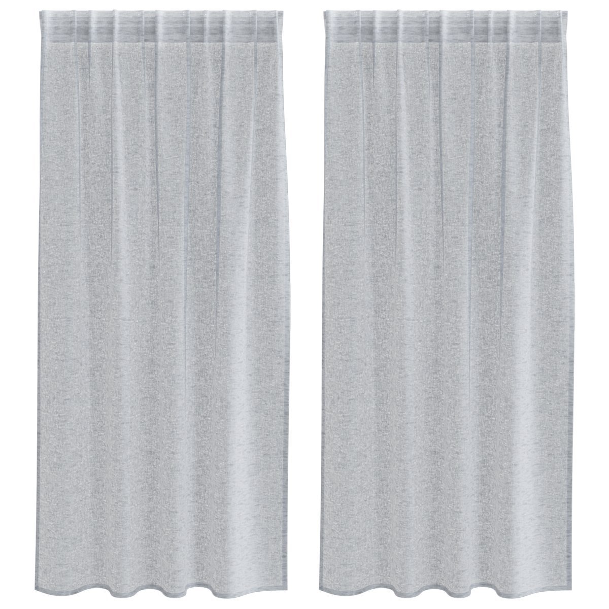 vidaXL Zasłony z zasłonami 2 pcs Ciemny szary 140 x 175 cm Poliester