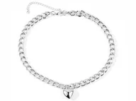 Naszyjniki - Naszyjnik serce  choker na łańcuszku ankier - miniaturka - grafika 1