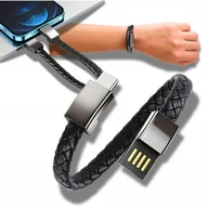 Kable USB - BRANSOLETKA SKÓRZANA KABEL DO ŁADOWANIA USB KABEL DO PRZESYŁANIA DANYCH - miniaturka - grafika 1