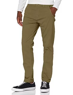 Spodenki męskie - Blend BHNight męskie spodnie chinosy, z materiału, spodnie chinosy ze stretchem, krój slim fit, Martini Olive (77238), 29W / 32L - grafika 1