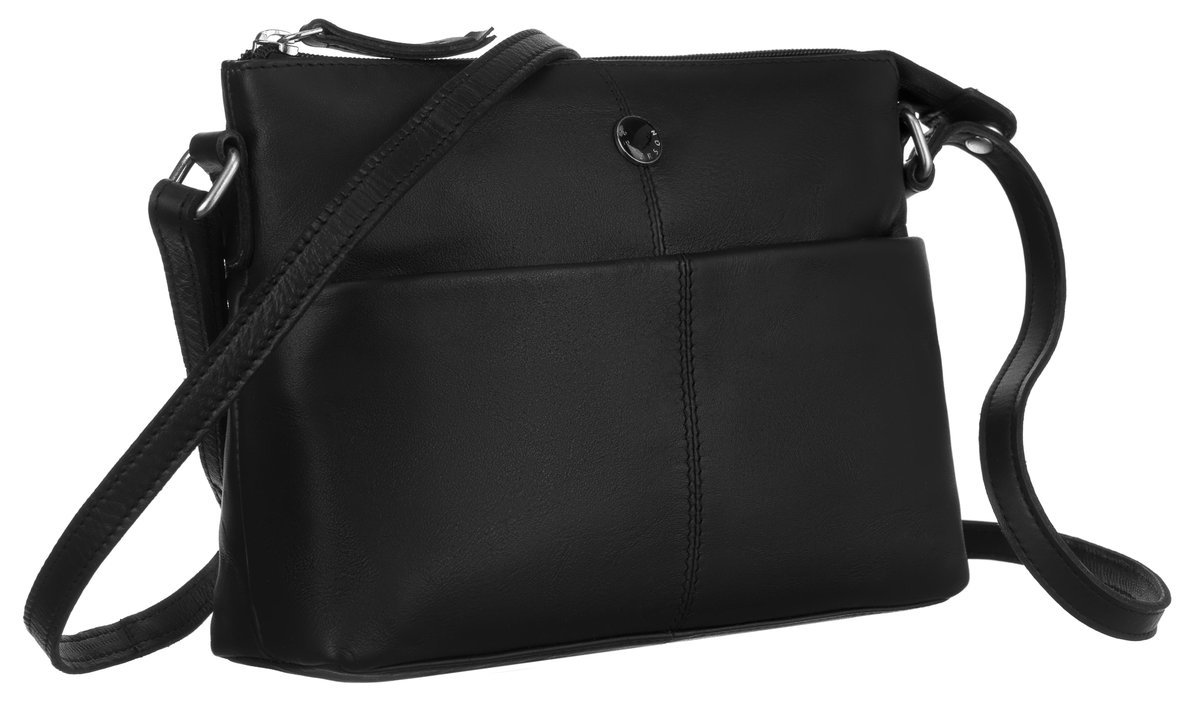 PETERSON torebka damska mała skórzana na ramię czarna