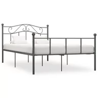 Łóżka - vidaXL Rama łóżka, szara, metalowa, 120 x 200 cm - miniaturka - grafika 1