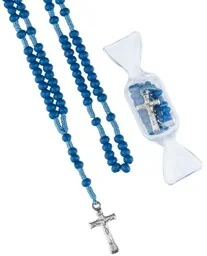 Różaniec - drewno - 4 mm - pudełko cukierek - Różańce - miniaturka - grafika 1