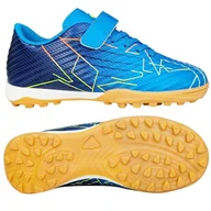 Piłka nożna - Turfy Buty Do Gry W Piłkę Nożną Wygodne Na Rzepy Lekkie Stabilne Trwałe Piłkarskie Dziecięce Miron Niebieskie 37 - miniaturka - grafika 1