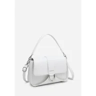 Torebki damskie - Biała Listonoszka Torebka Damska Skóra Ekologiczna Dopinany Pasek Stylowa - miniaturka - grafika 1