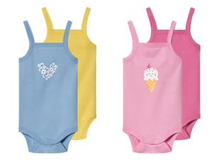 lupilu® Body niemowlęce bawełniane, 2 sztuki - Body dla niemowląt - miniaturka - grafika 1