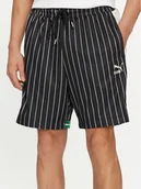 Spodenki męskie - Puma Szorty sportowe T7 For The Fanbase 624394 Czarny Relaxed Fit - miniaturka - grafika 1