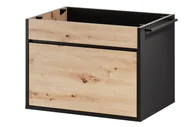Szafki łazienkowe - Szafka łazienkowa pod umywalkę Szynaka Meble Mossa 60 cm dąb artisan/czarny WG-100-1831 - miniaturka - grafika 1