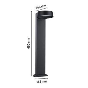 Paulmann Capea Grand, antracyt 65 cm aluminium IP44 lampa do projektora - Lampy ogrodowe - miniaturka - grafika 1