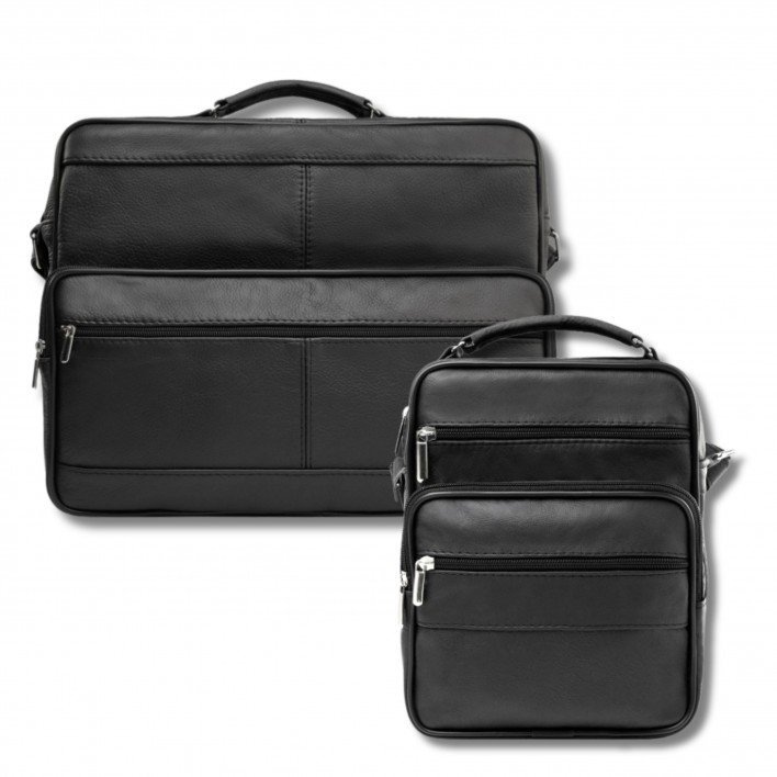 Torba Męska Na Ramię Abr-02 Saszetka Męska Skórzana Abr-18 Zestaw Prezentowy Abruzzo Zup-129