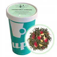 Herbata - Herbata zielona CESARSKA WIŚNIA premium liściasta hibiskus pączki róży 120g - herbata liściasta sypana mieszanka napar susz - miniaturka - grafika 1