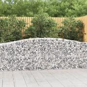 Ogrodzenia - VIDAXL Kosze gabionowe, 6 szt, 400x50x80/100 cm, galwanizowane żelazo - miniaturka - grafika 1