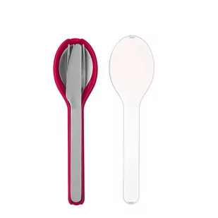 Mepal Zestaw 3 sztućców Ellipse Nordic Red 105760074500 105760074500 - Zestawy sztućców - miniaturka - grafika 1