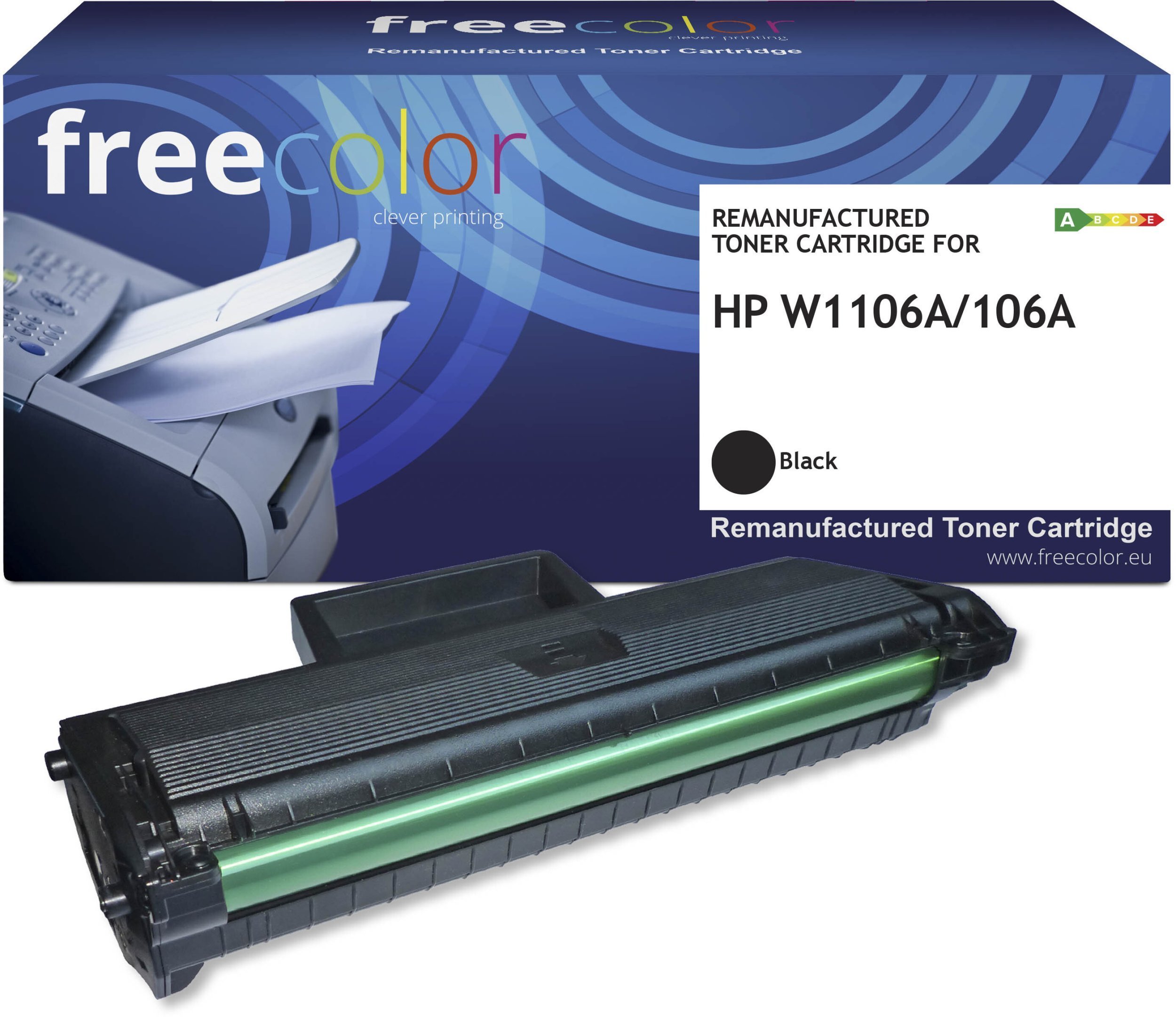 Toner Freecolor Toner HP 106A W1106A black 3000 stron remanufactured K18882F7