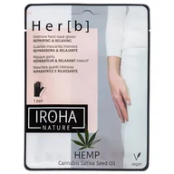 Kremy i maski do rąk - Iroha Nature, Naprawczo-relaksacyjna Maseczka W Płachcie Do Dłoni I Paznokci, Cannabis, 2x8g - miniaturka - grafika 1