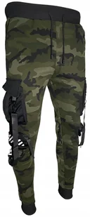 Spodnie dresowe bojówki moro zielone r.XL - Spodnie męskie Spodnie dresowe bojówki moro zielone r.XL - Spodnie męskie - miniaturka - grafika 1