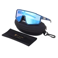 Okulary sportowe - Sportowe okulary przeciwsłoneczne z polaryzacją i filtrem UV400 POL-466 Granatowe - miniaturka - grafika 1