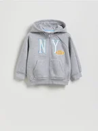 Bluzy i sweterki niemowlęce - Reserved - Bluza oversize z kapturem - jasnoszary - miniaturka - grafika 1