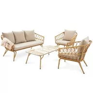 Meble ogrodowe - Zestaw mebli ogrodowych Teramo - Beżowy/Kremowy - miniaturka - grafika 1