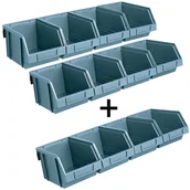 Pojemniki przemysłowe - Artplast Stalowe listwy z pojemnikami z tworzywa sztucznego, 2+1 GRATIS 158133 - miniaturka - grafika 1