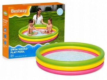 Basen kolorowy Bestway z dmuchaną podłogą brodzik 211L dla dzieci
