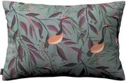 Poszewki na poduszki - Dekoria Poszewka Kinga na poduszkę prostokątną kolorowe czaple na szaro-zielonym tle 60 × 40 cm Abigail 108-143-11 - miniaturka - grafika 1