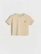 Bluzki dla niemowląt - Reserved - T-shirt z nadrukiem - beżowy - miniaturka - grafika 1
