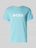 Koszulki męskie - T-shirt z nadrukiem z logo - miniaturka - grafika 1